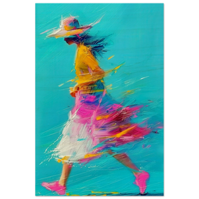 The Flow of Freedom | Abstract Expressionism & Modern Impressionism - 30x45 cm / 12x18″ - Wood Prints - 