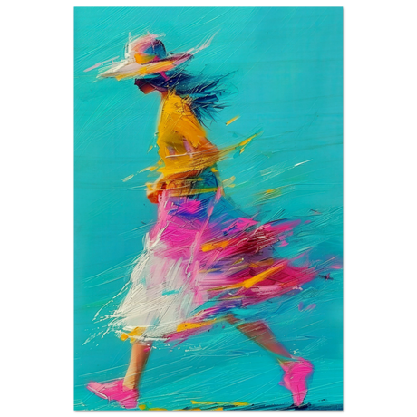 The Flow of Freedom | Abstract Expressionism & Modern Impressionism - 30x45 cm / 12x18″ - Wood Prints - 