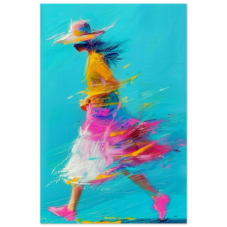 The Flow of Freedom | Abstract Expressionism & Modern Impressionism - 60x90 cm / 24x36″ - Aluminum Print - 