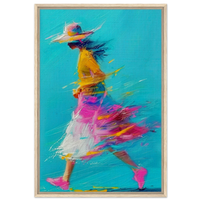 The Flow of Freedom | Abstract Expressionism & Modern Impressionism - 60x90 cm / 24x36″ - Framed Canvas - Wood frame