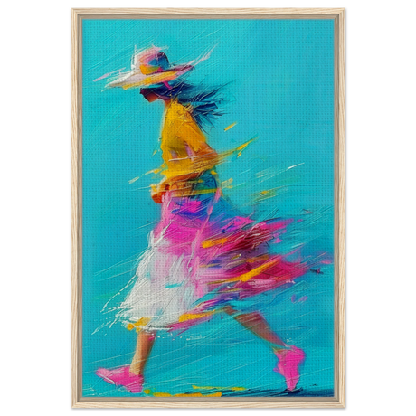 The Flow of Freedom | Abstract Expressionism & Modern Impressionism - 60x90 cm / 24x36″ - Framed Canvas - Wood frame