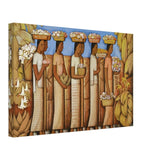 The Flower Sellers by Alfredo Ramos Martinez | Vintage Wall art Print - Canvas - 30x45 cm / 12x18″ - 