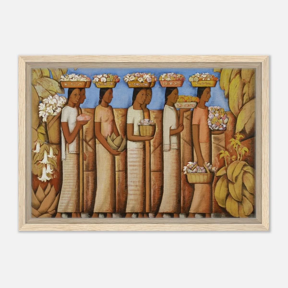 The Flower Sellers by Alfredo Ramos Martinez | Vintage Wall art Print - Acrylic Print - 30x45 cm / 12x18″ - 