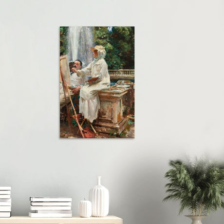 The Fountain, Villa Torlonia, Frascati by John Singer Sargent - Wood Prints - 50x75 cm / 20x30″ - 20 mm
