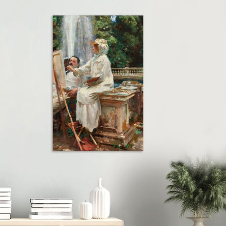 The Fountain, Villa Torlonia, Frascati by John Singer Sargent - Wood Prints - 60x90 cm / 24x36″ - 10 mm