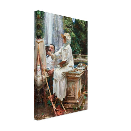 The Fountain, Villa Torlonia, Frascati by John Singer Sargent - Canvas - 30x45 cm / 12x18″ - Thick