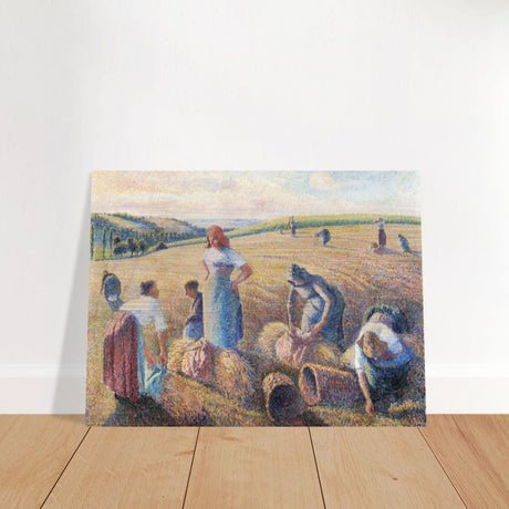 The Gleaners, 1889 by Camille Pissarro | Vintage wall art print - Brushed Aluminum Print - 60x80 cm / 24x32″ - 