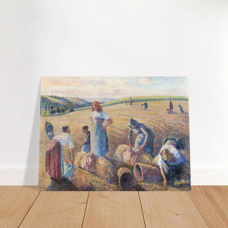 The Gleaners, 1889 by Camille Pissarro | Vintage wall art print - Brushed Aluminum Print - 30x40 cm / 12x16″ - 
