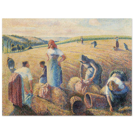 The Gleaners, 1889 by Camille Pissarro | Vintage wall art print - Wood Prints - 30x40 cm / 12x16″ - 