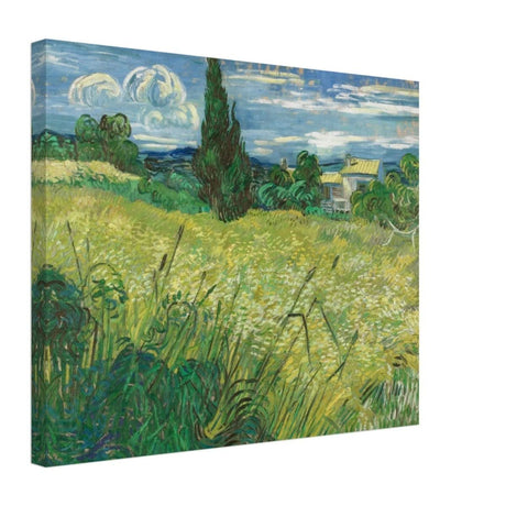 The Green Field by Vincent van Gogh | Vintage wall art print - Canvas - 40x50 cm / 16x20″ - 
