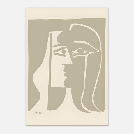 The Kiss by Pablo Picasso - Aluminum Print - 70x100 cm / 28x40″ - 