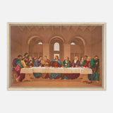 The Last Supper by Leonardo da Vinci | Da Vinci Vintage Wall art Print - Framed Canvas - 50x75 cm / 20x30″ - Wood frame