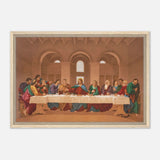 The Last Supper by Leonardo da Vinci | Da Vinci Vintage Wall art Print - Framed Canvas - 40x60 cm / 16x24″ - Wood frame
