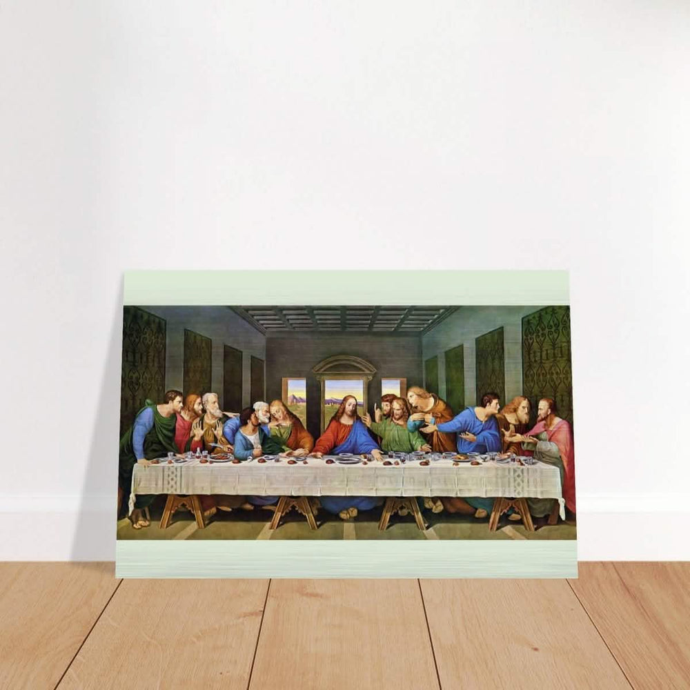 The Last Supper by Leonardo da Vinci (Restored) | Vintage Art wall art print - Brushed Aluminum Print - 30x45 cm / 12x18″ - 