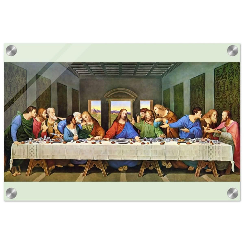 The Last Supper by Leonardo da Vinci (Restored) | Vintage Art wall art print - Acrylic Print - 30x45 cm / 12x18″ - 
