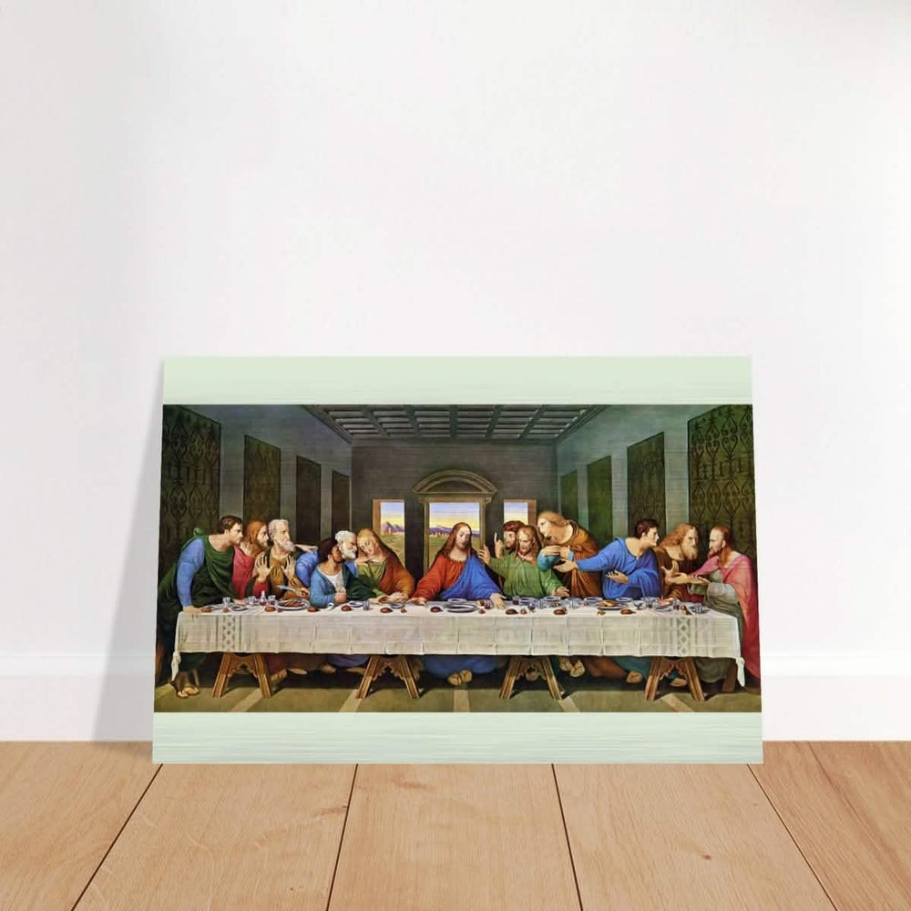 The Last Supper by Leonardo da Vinci (Restored) | Vintage Art wall art print - Brushed Aluminum Print - 50x75 cm / 20x30″ - 