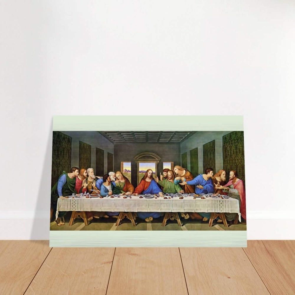 The Last Supper by Leonardo da Vinci (Restored) | Vintage Art wall art print - Brushed Aluminum Print - 60x90 cm / 24x36″ - 