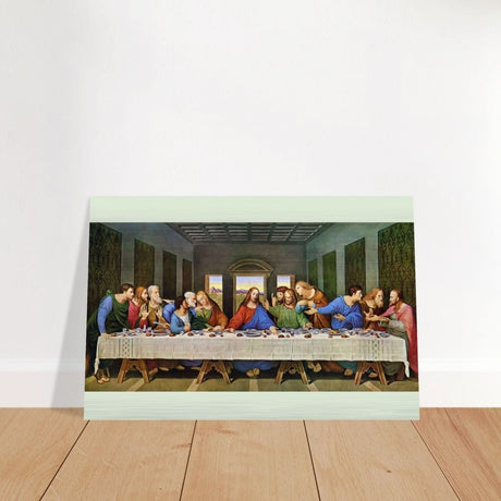 The Last Supper by Leonardo da Vinci (Restored) | Vintage Art wall art print - Brushed Aluminum Print - 60x90 cm / 24x36″ - 