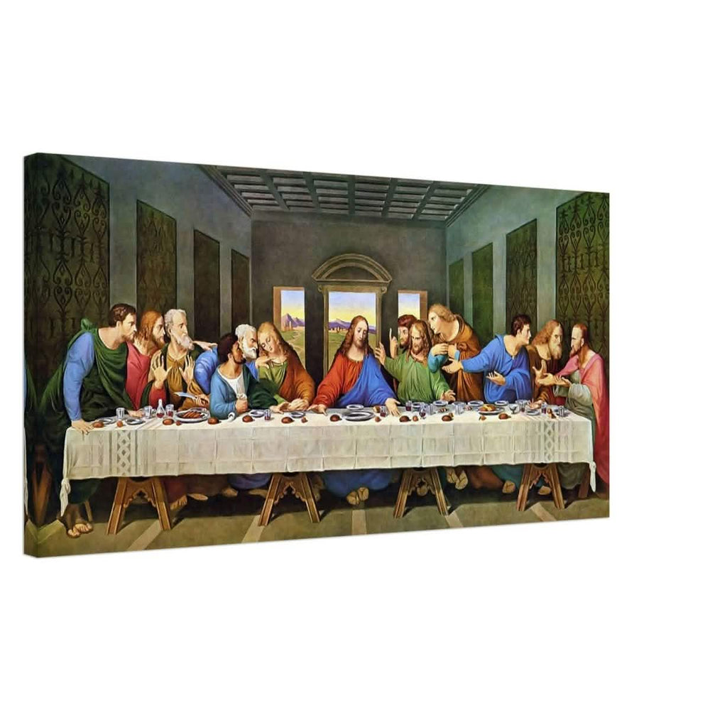 The Last Supper by Leonardo da Vinci (Restored) | Vintage Art wall art print - Canvas - 40x80 cm / 16x32″ - 