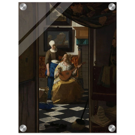 The Love Letter (ca. 1669 –1670) by Johannes Vermeer | vintage wall art print - Acrylic Print - 30x40 cm / 12x16″ - 