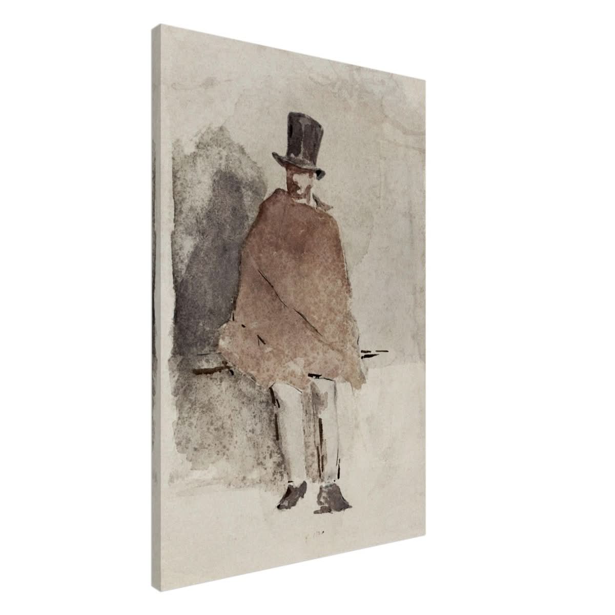 The Man in the Tall Hat (1858 - 1859) Edouard Manet | Wall art Print - 60x90 cm / 24x36″ - Canvas - 