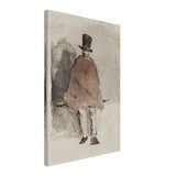 The Man in the Tall Hat (1858 - 1859) Edouard Manet | Wall art Print - 40x60 cm / 16x24″ - Canvas - 