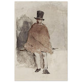 The Man in the Tall Hat (1858 - 1859) Edouard Manet | Wall art Print - 40x60 cm / 16x24″ - Aluminum Print - 