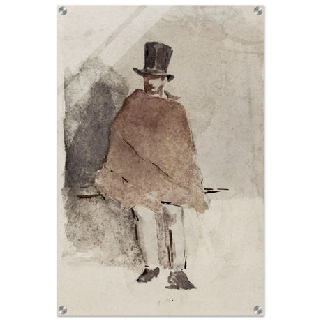 The Man in the Tall Hat (1858 - 1859) Edouard Manet | Wall art Print - 50x75 cm / 20x30″ - Acrylic Print - 