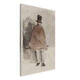 The Man in the Tall Hat (1858 - 1859) Edouard Manet | Wall art Print - 50x75 cm / 20x30″ - Canvas - 