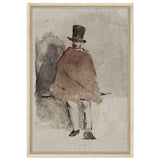 The Man in the Tall Hat (1858 - 1859) Edouard Manet | Wall art Print - 50x75 cm / 20x30″ - Framed Canvas - Wood frame