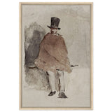 The Man in the Tall Hat (1858 - 1859) Edouard Manet | Wall art Print - 60x90 cm / 24x36″ - Framed Canvas - Wood frame