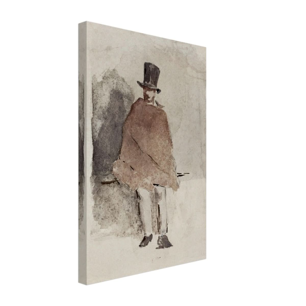 The Man in the Tall Hat (1858 - 1859) Edouard Manet | Wall art Print - 30x45 cm / 12x18″ - Canvas - 