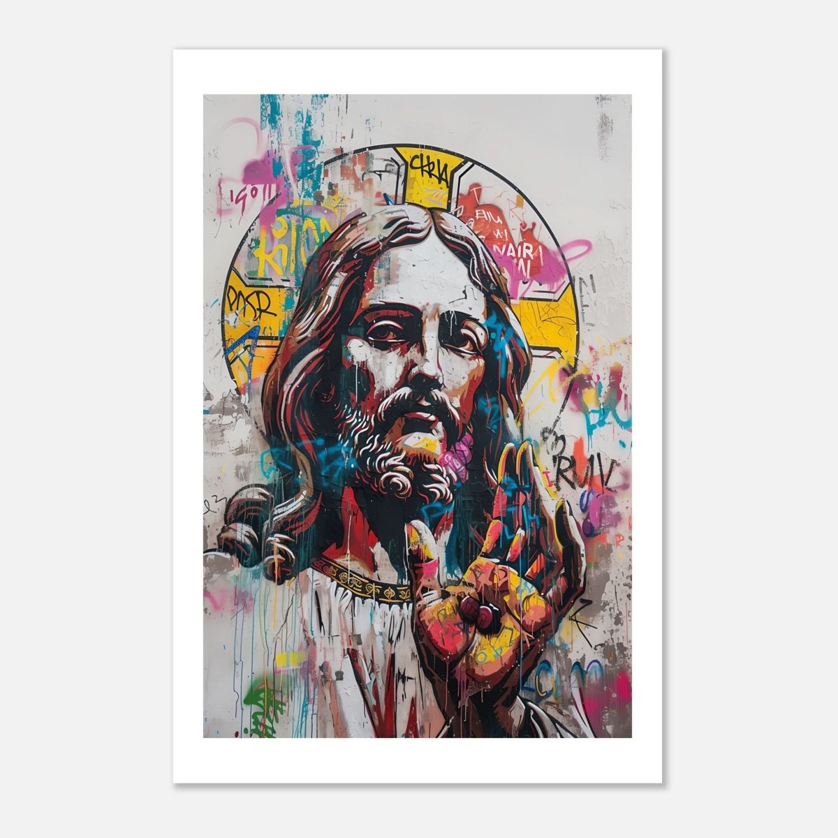 The Messiah Jesus Christian Art Da Vinci Modern Art - Aluminum Print - 60x90 cm / 24x36″ - 