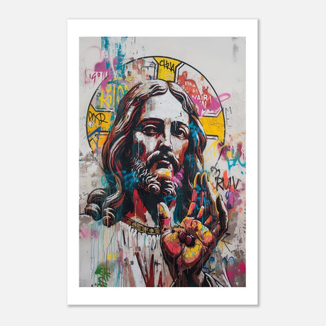 The Messiah Jesus Christian Art Da Vinci Modern Art - Aluminum Print - 60x90 cm / 24x36″ - 