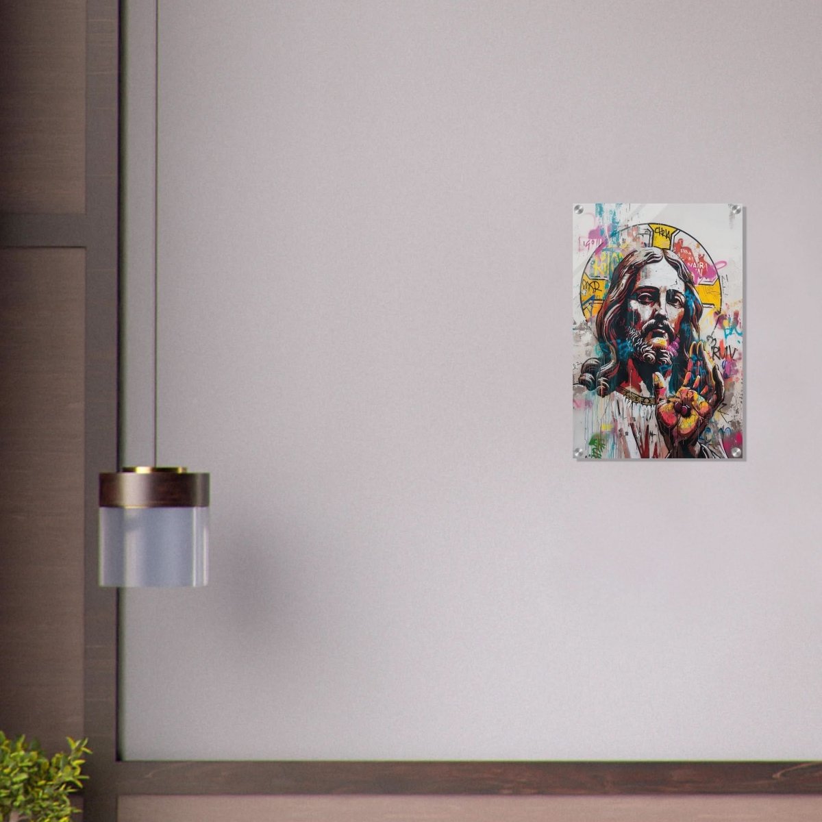 The Messiah Jesus Christian Art Da Vinci Modern Art - Acrylic Print - 40x60 cm / 16x24″ - 