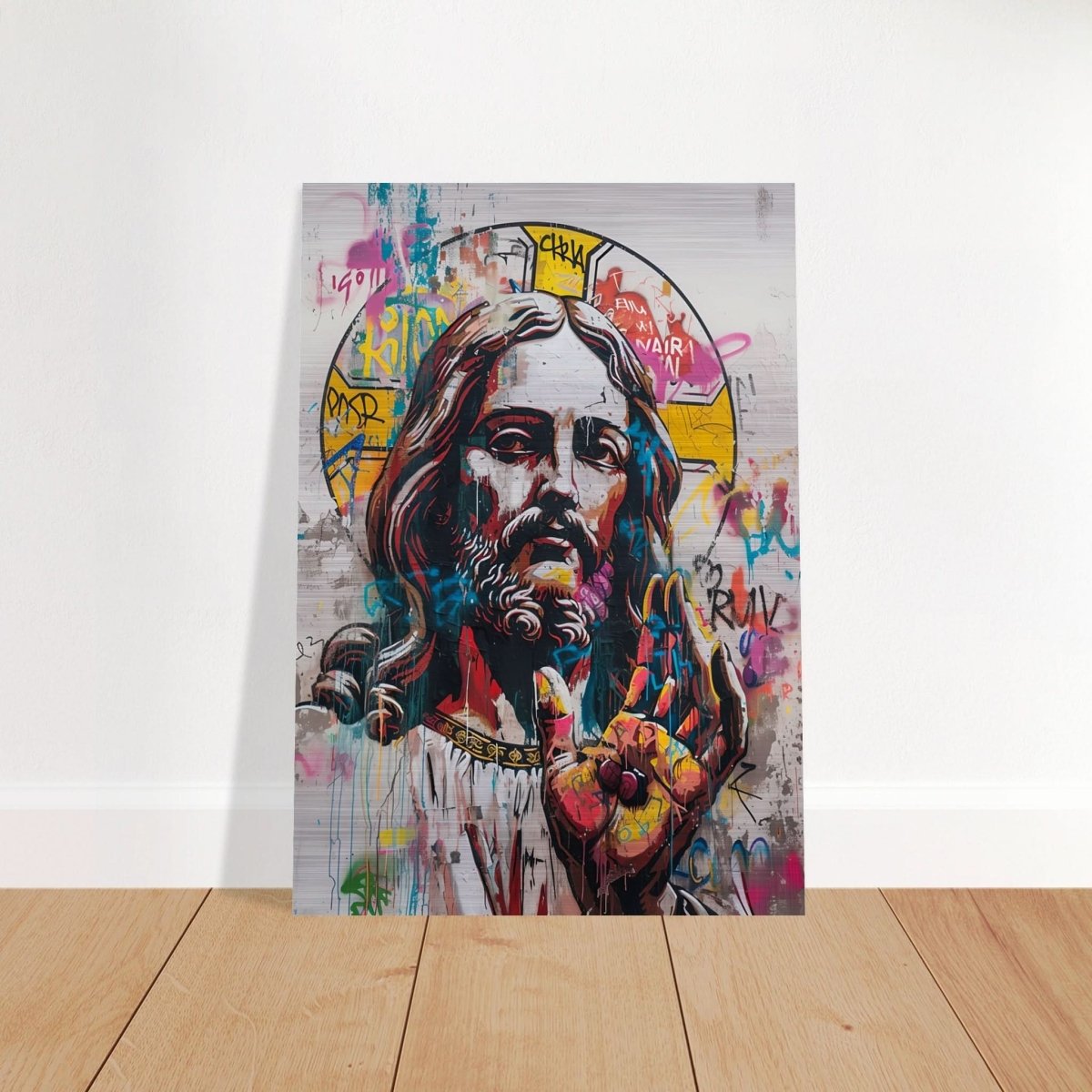 The Messiah Jesus Christian Art Da Vinci Modern Art - Brushed Aluminum Print - 70x100 cm / 28x40″ - 