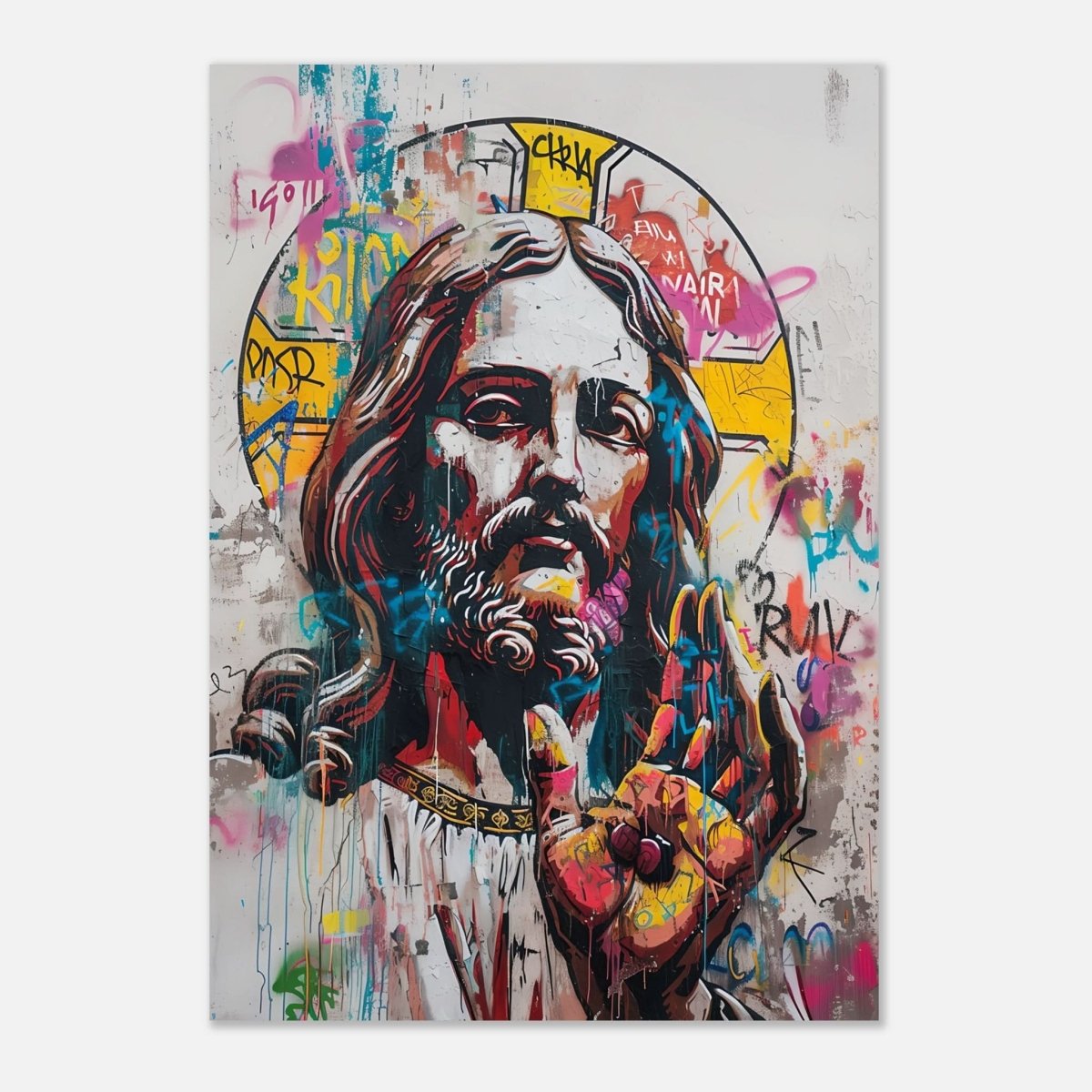 The Messiah Jesus Christian Art Da Vinci Modern Art - Aluminum Print - 70x100 cm / 28x40″ - 