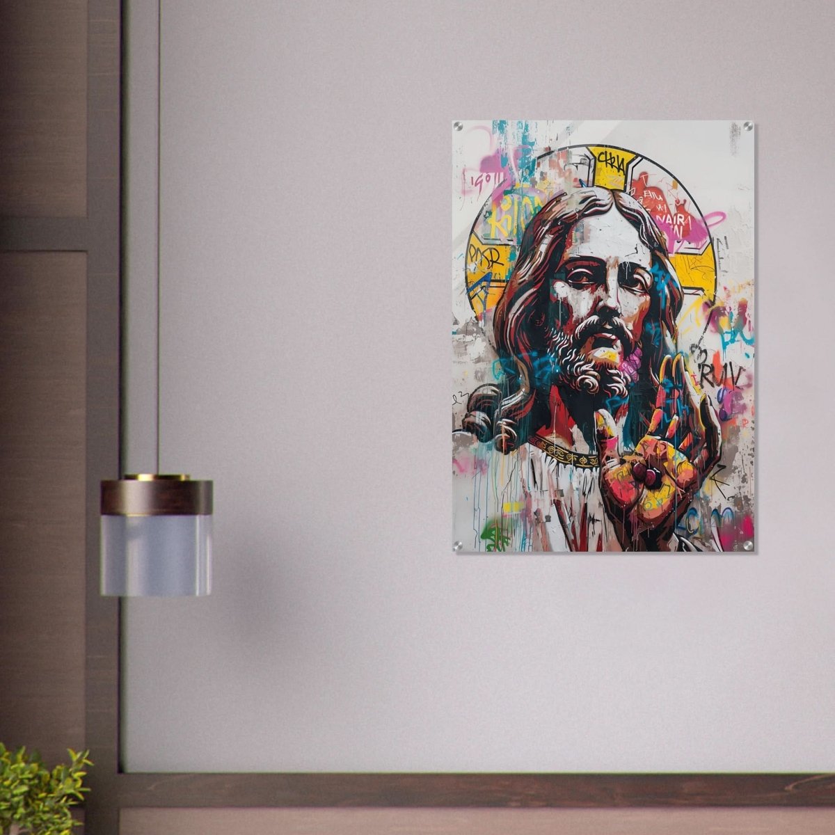 The Messiah Jesus Christian Art Da Vinci Modern Art - Acrylic Print - 70x100 cm / 28x40″ - 