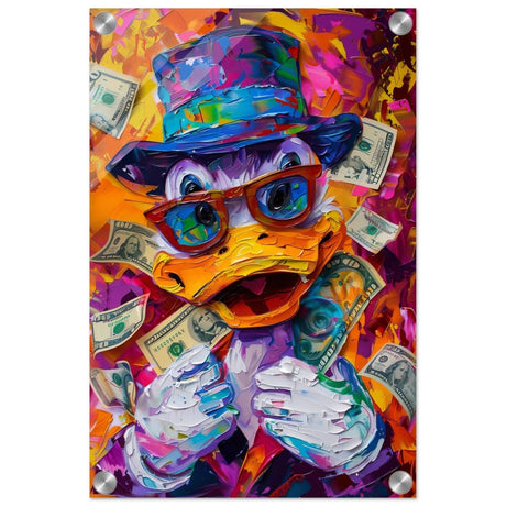 The Millionaire Duck | Contemporary Pop Culture wall Art print - Acrylic Print - 30x45 cm / 12x18″ - 
