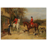 The Morning Meet – Equestrian & Hunting Scene Wall Art Print - Wood Prints - 70x100 cm / 28x40″ - 
