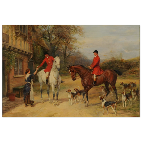 The Morning Meet – Equestrian & Hunting Scene Wall Art Print - Wood Prints - 40x60 cm / 16x24″ - 