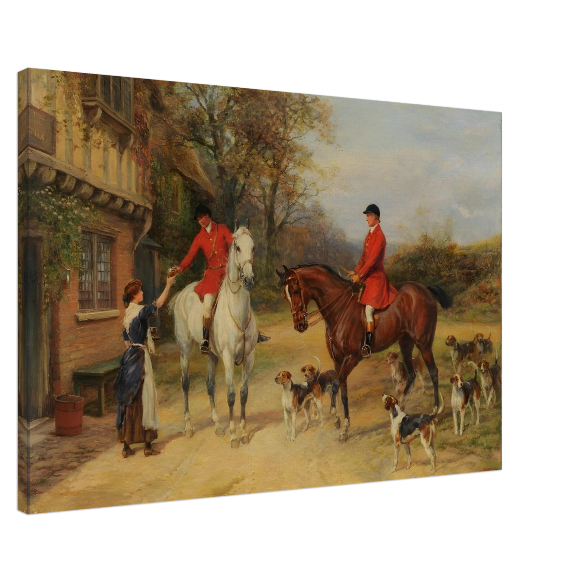 The Morning Meet – Equestrian & Hunting Scene Wall Art Print - Canvas - 60x90 cm / 24x36″ - 