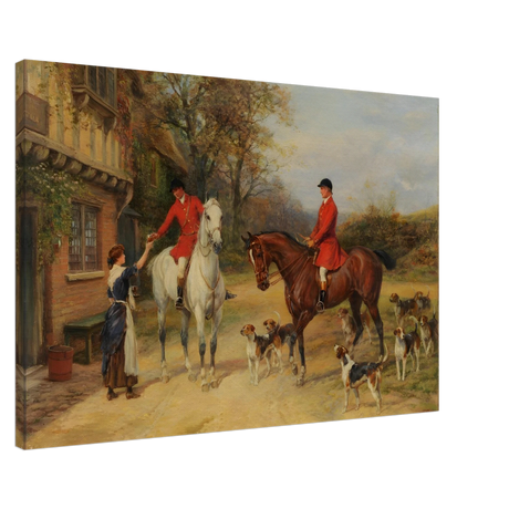 The Morning Meet – Equestrian & Hunting Scene Wall Art Print - Canvas - 60x90 cm / 24x36″ - 