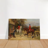 The Morning Meet – Equestrian & Hunting Scene Wall Art Print - Brushed Aluminum Print - 30x45 cm / 12x18″ - 
