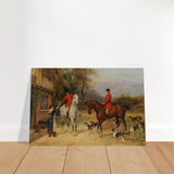 The Morning Meet – Equestrian & Hunting Scene Wall Art Print - Brushed Aluminum Print - 20x30 cm / 8x12″ - 