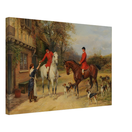 The Morning Meet – Equestrian & Hunting Scene Wall Art Print - Canvas - 40x60 cm / 16x24″ - 