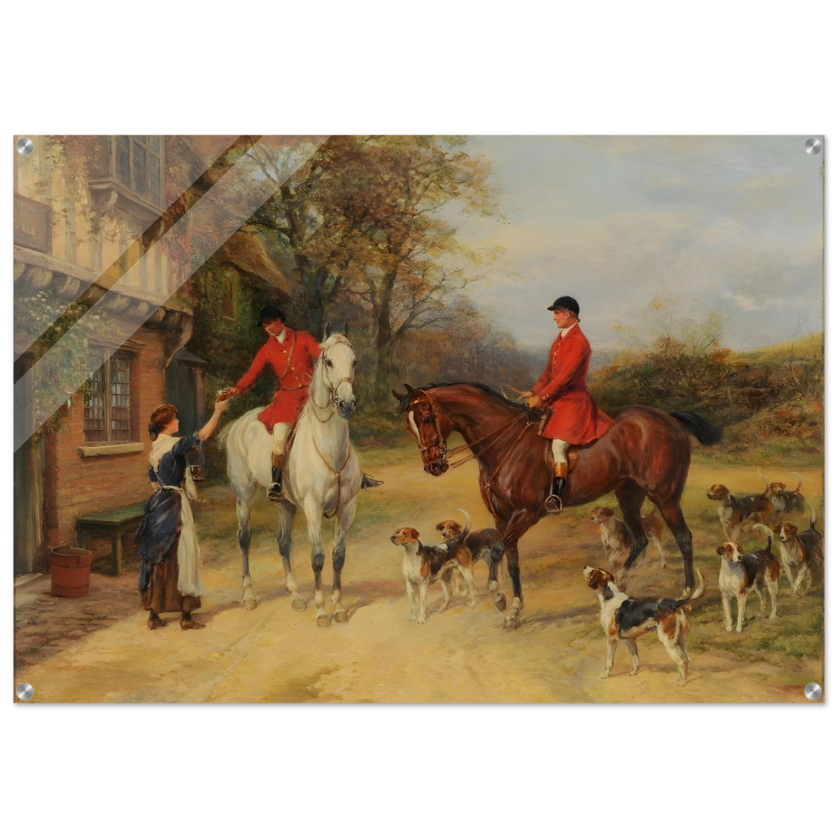 The Morning Meet – Equestrian & Hunting Scene Wall Art Print - Acrylic Print - 70x100 cm / 28x40″ - 