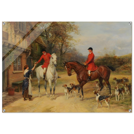 The Morning Meet – Equestrian & Hunting Scene Wall Art Print - Acrylic Print - 70x100 cm / 28x40″ - 