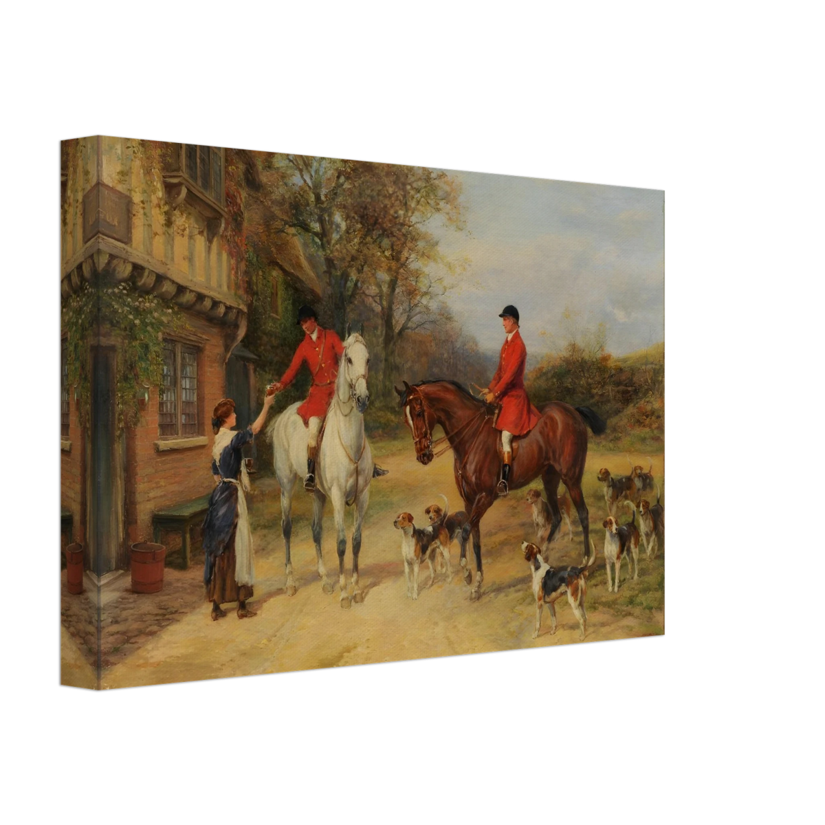 The Morning Meet – Equestrian & Hunting Scene Wall Art Print - Canvas - 20x30 cm / 8x12″ - 