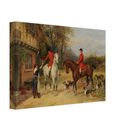 The Morning Meet – Equestrian & Hunting Scene Wall Art Print - Canvas - 20x30 cm / 8x12″ - 